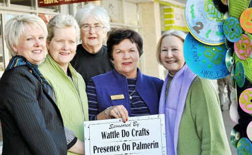 (From left) Bank of Queensland Warwick branch customer service manager Dianne Crowe, Bryson’s Place’s Lynn Bryson, Wattle-Doo Craft’s Bev Brennan, Classic Dimensions’ Robyn Fraser and Presence on Palmerin’s Kathryn Barnes. (From left) Bank of Queensland Warwick branch customer service manager Dianne Crowe, Bryson’s Place’s Lynn Bryson, Wattle-Doo Craft’s Bev Brennan, Classic Dimensions’ Robyn Fraser and Presence on Palmerin’s Kathryn Barnes.